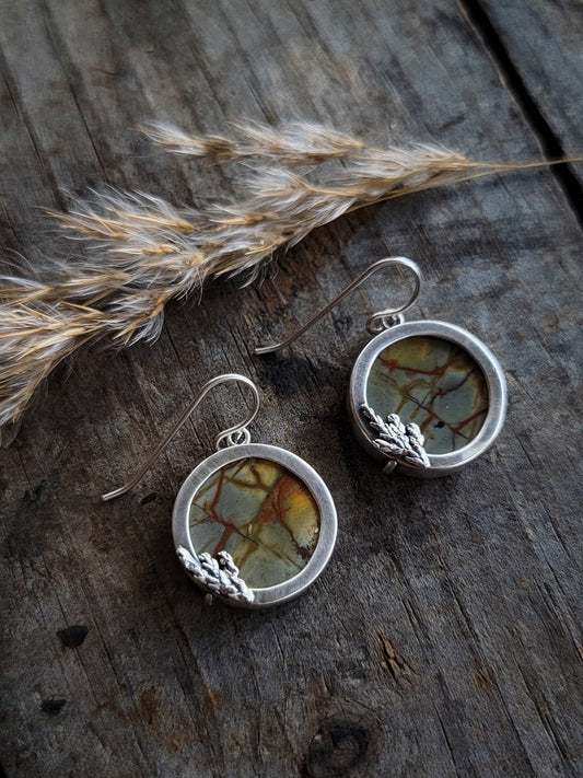 Red Creek Jasper Cedar Earrings