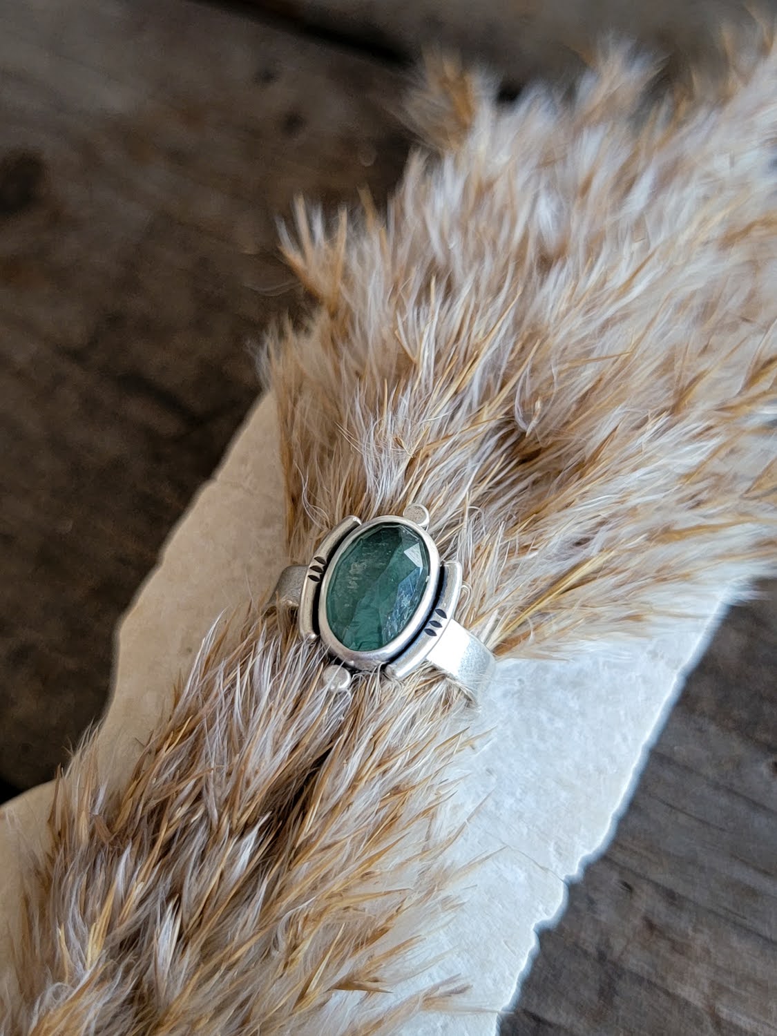 Moss Green Kyanite Ring 1