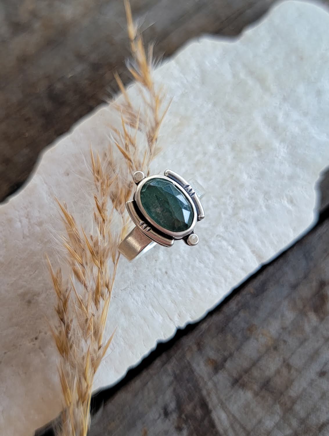 Moss Green Kyanite Ring 1