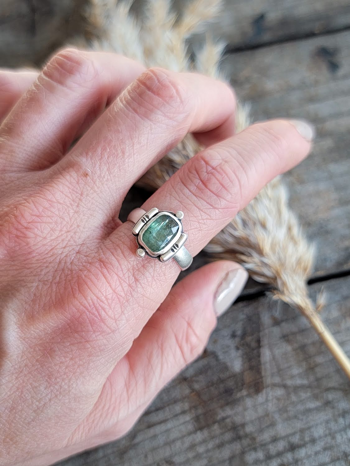 Moss Green Kyanite Ring 2