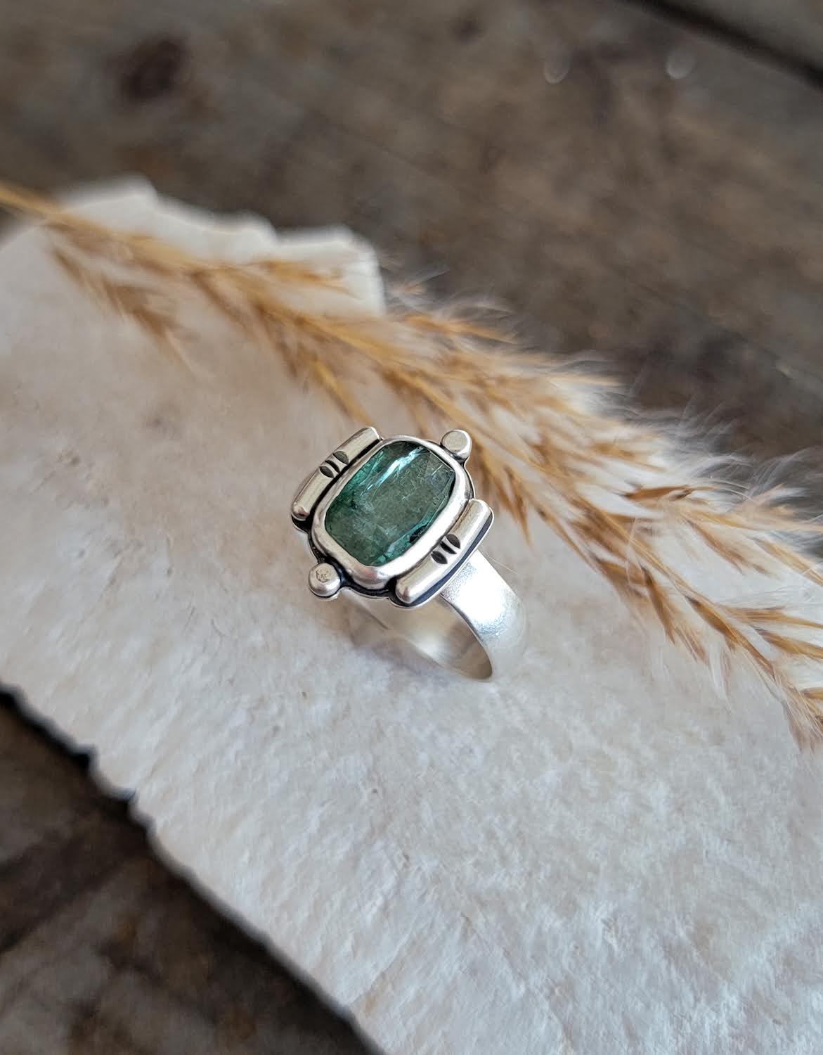 Moss Green Kyanite Ring 2