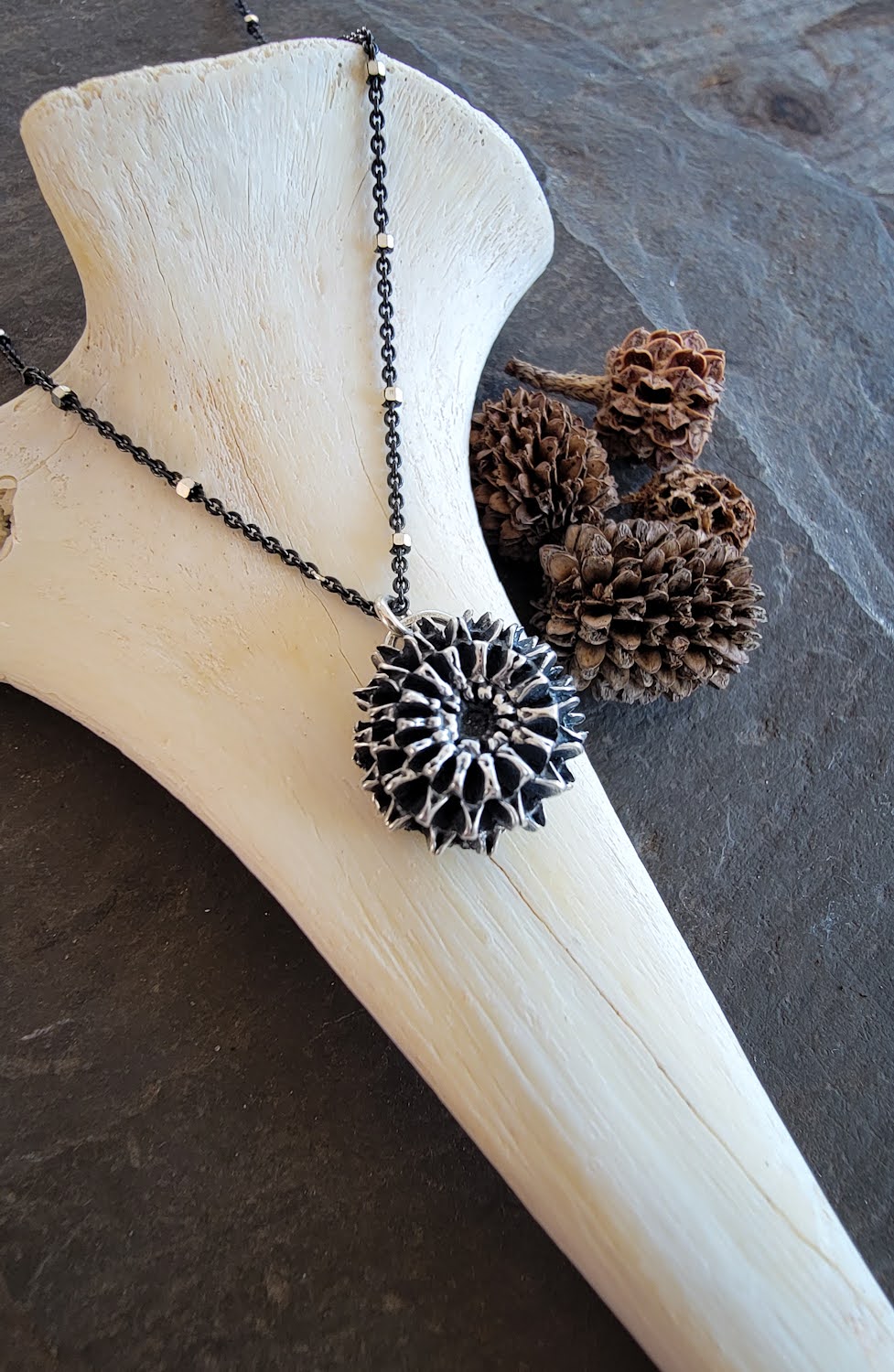 Iron Wood Pod Necklace