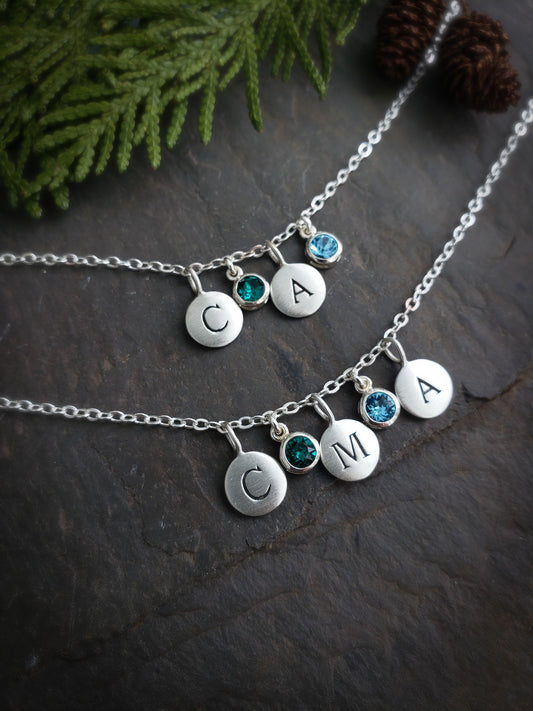 Custom Initial Necklaces Reserved for Ashley