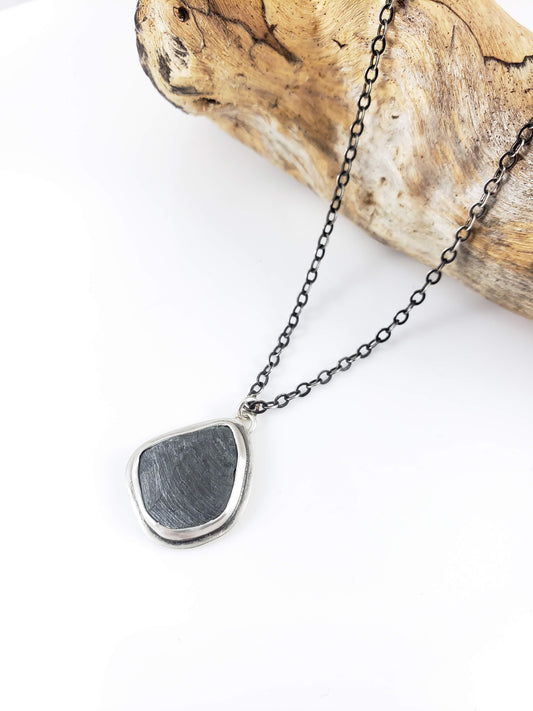 Custom Beach Stone Necklace - Reserved for Mark