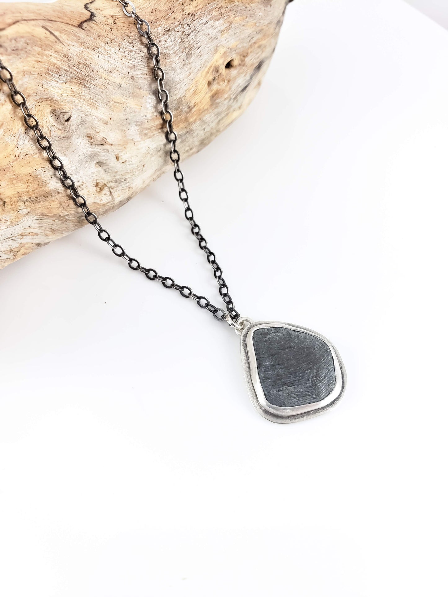 Custom Beach Stone Necklace - Reserved for Mark