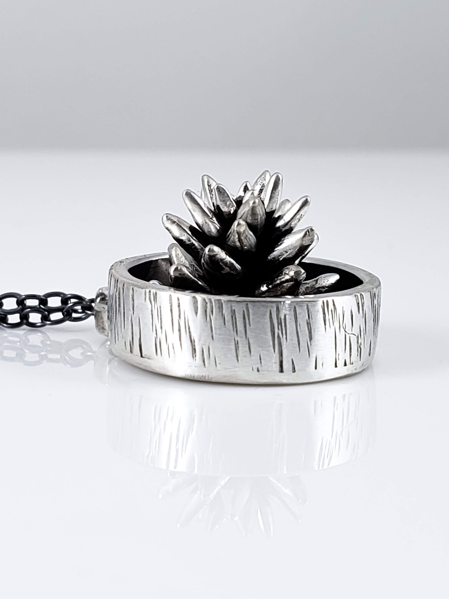 Birch Pot Succulent Necklace