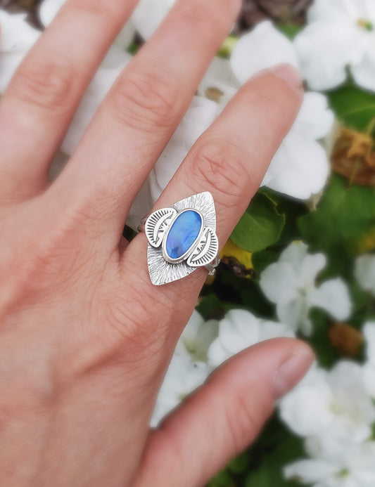Black Opal Statement Ring