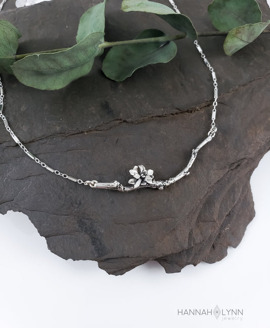 Cherry Blossom Bar Necklace