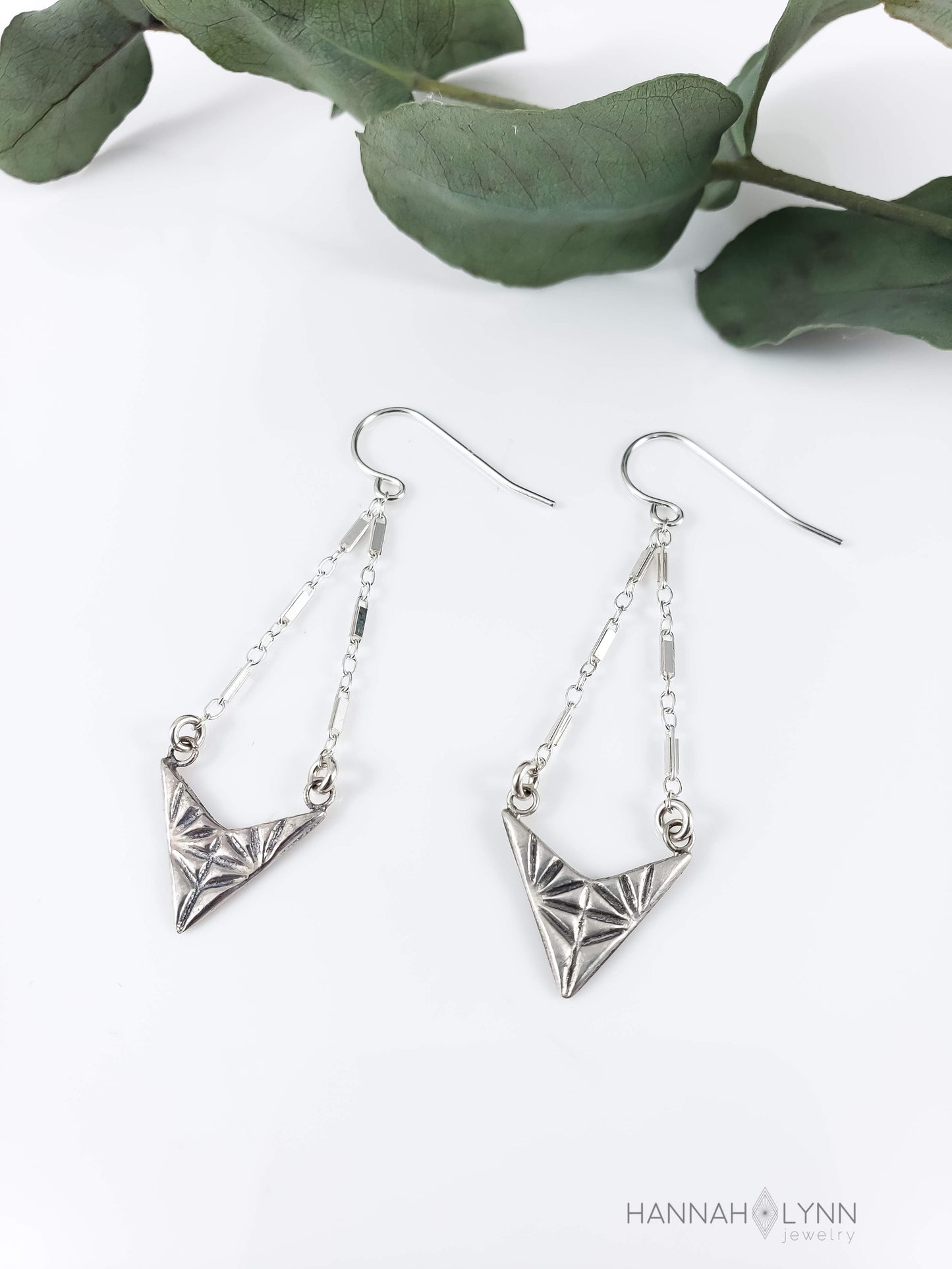 Geometric Chevron Chandelier Earrings
