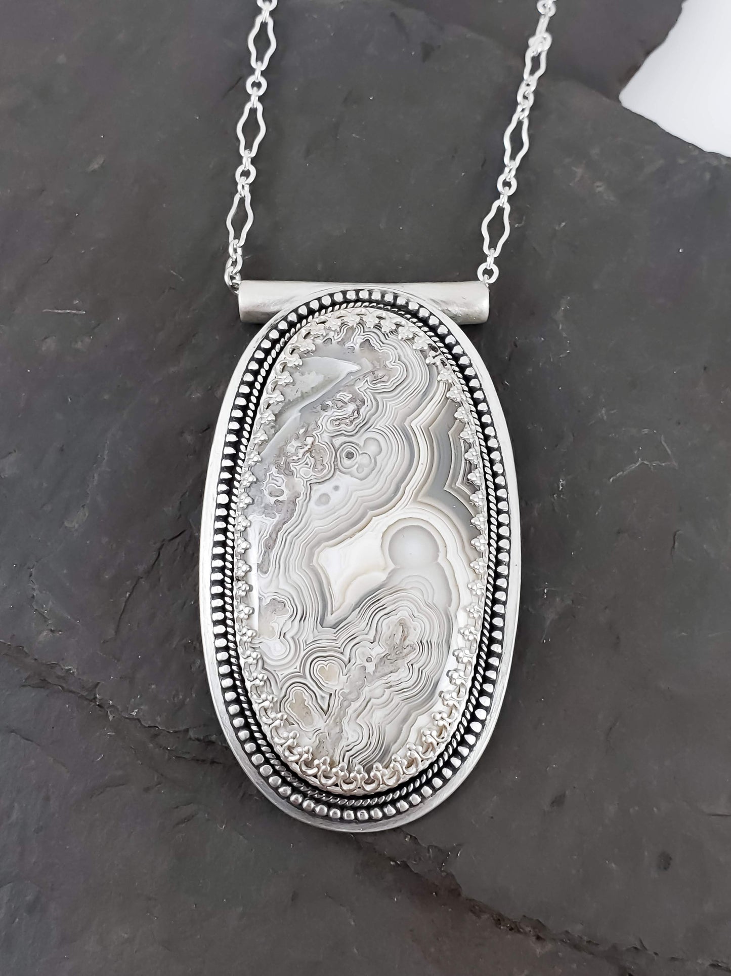 Crazy Lace Agate Statement Necklace