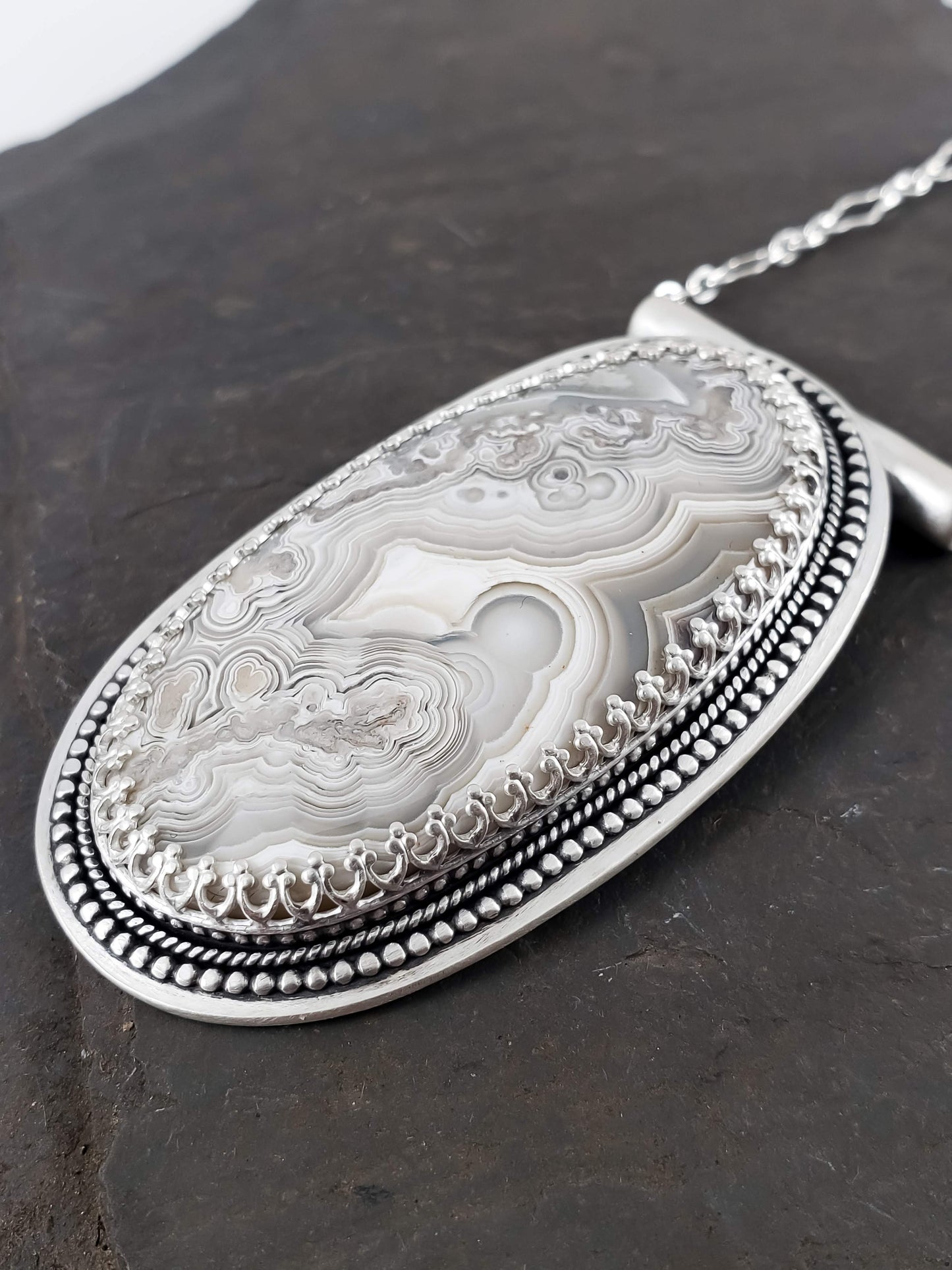 Crazy Lace Agate Statement Necklace