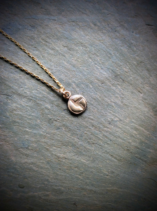 Dainty Disco Biscuits Circle Logo Necklace