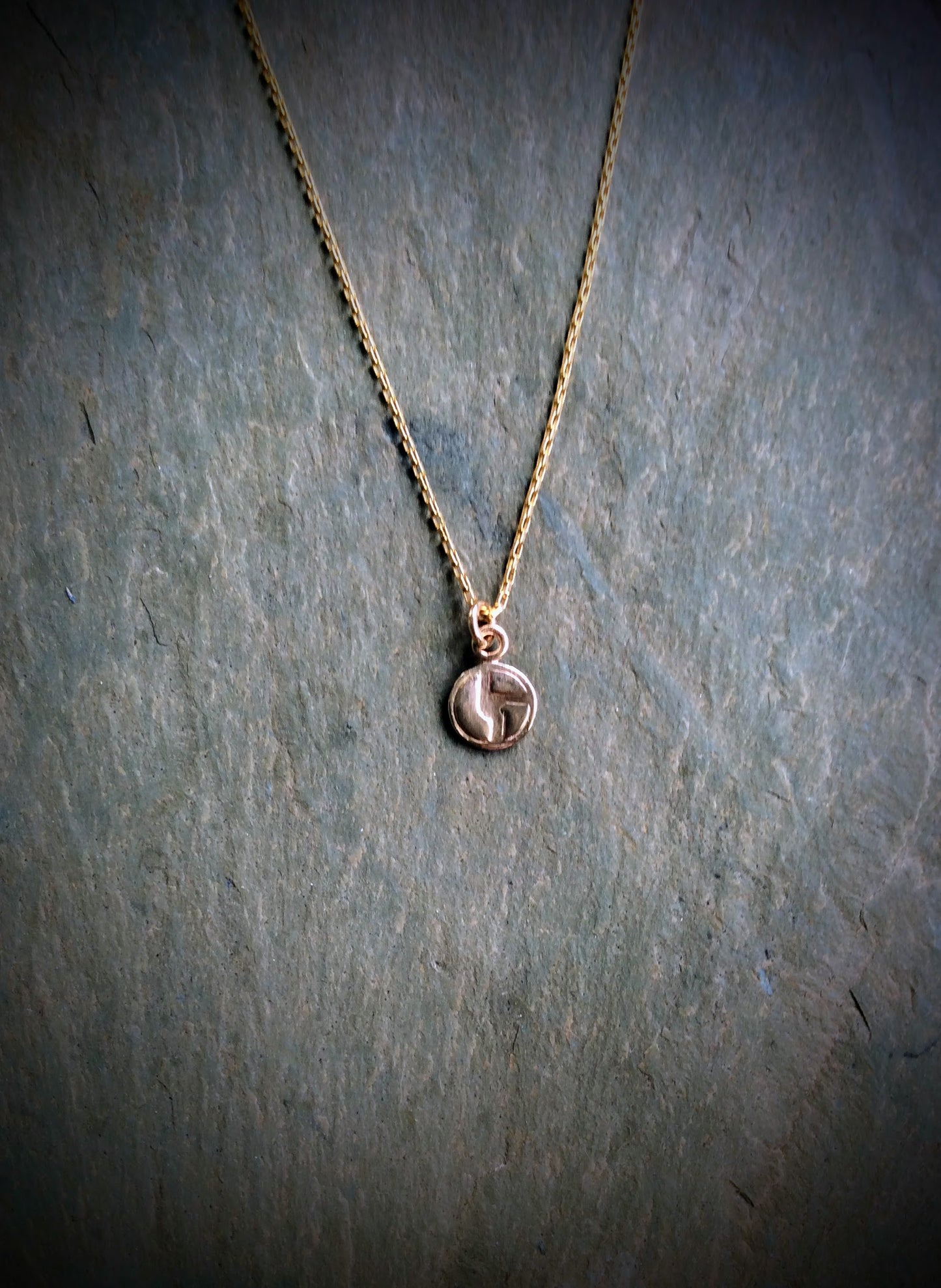 Dainty Disco Biscuits Circle Logo Necklace