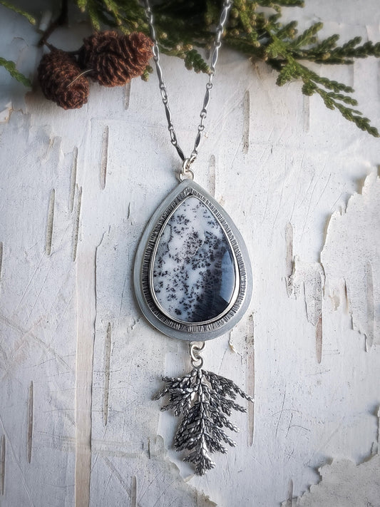 Dendritic Opal Evergreen Necklace