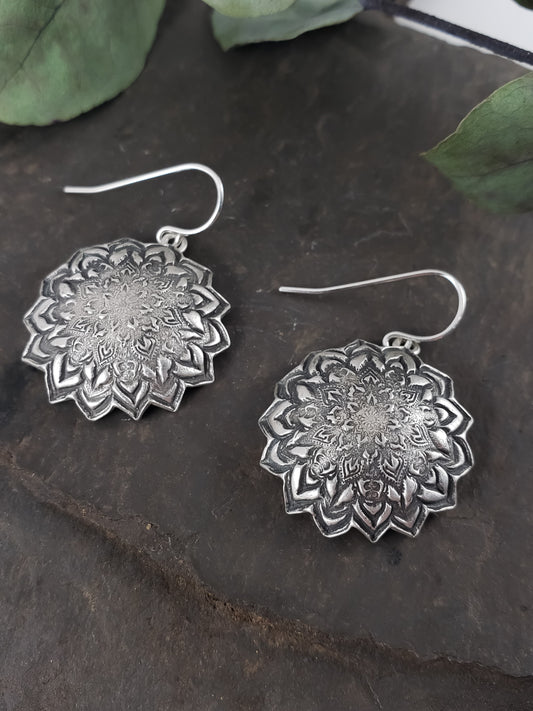 Domed Mandala Earrings