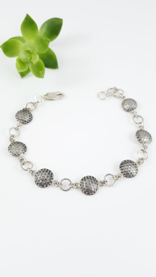 Flower of Life Coin Bracelet