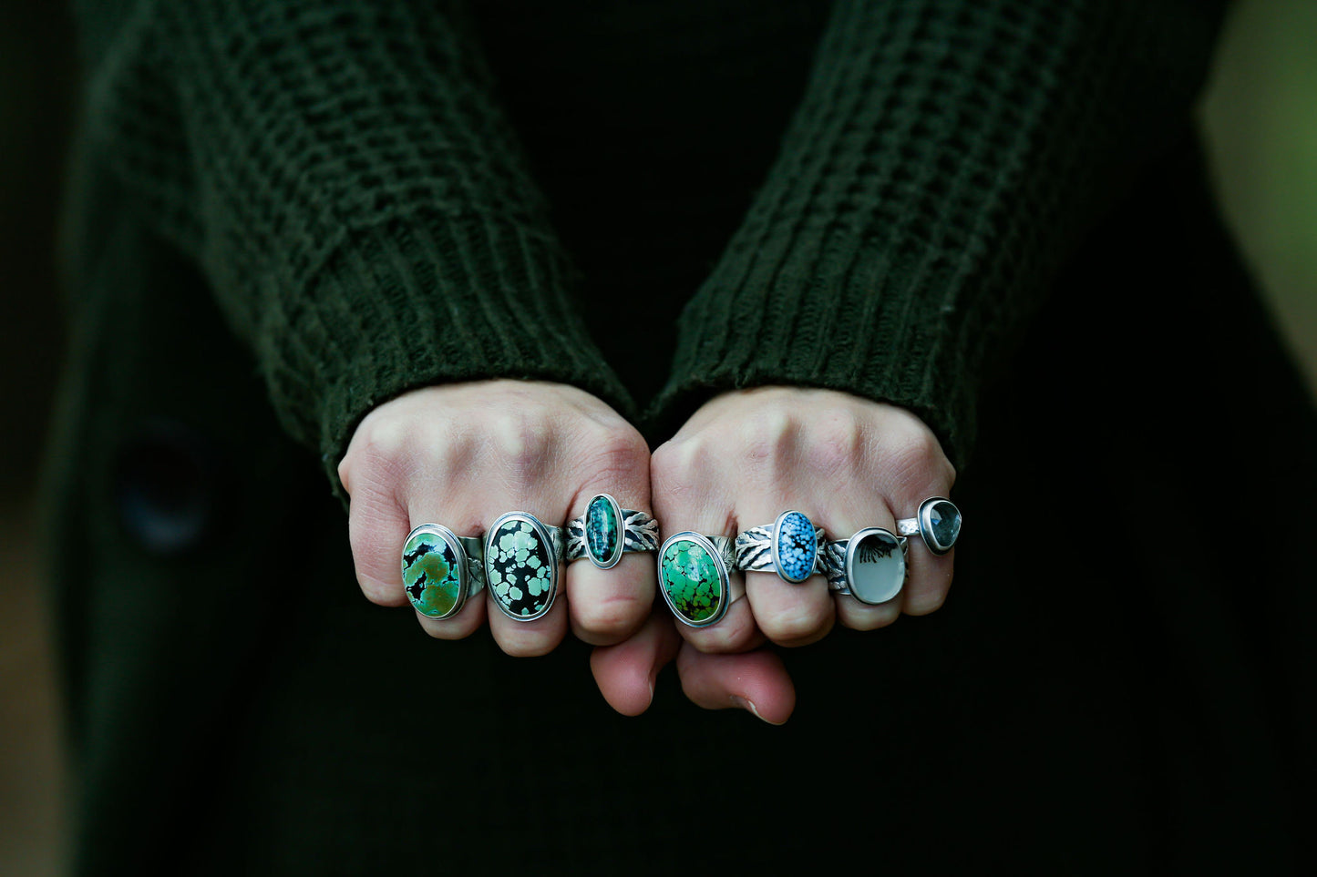 Giraffe Turquoise "Cascades" Ring