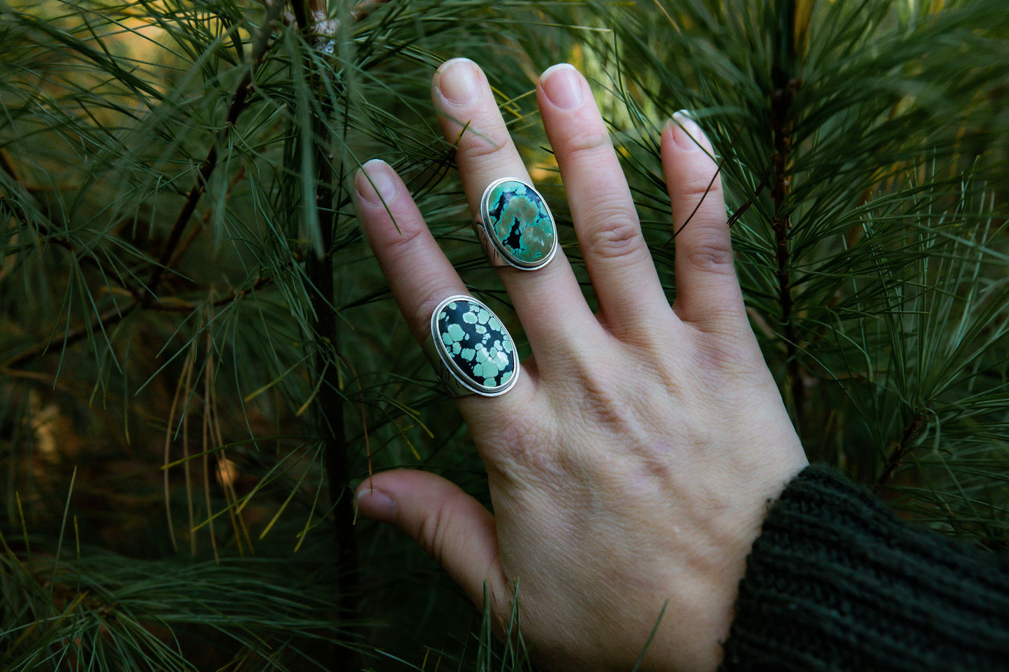 Giraffe Turquoise "Cascades" Ring