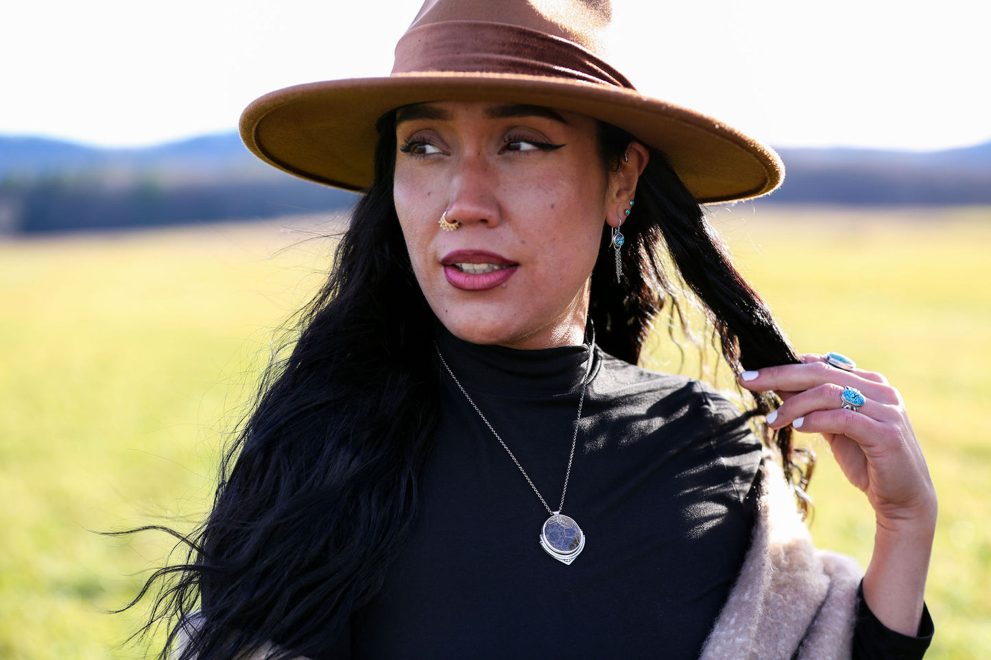 Turquoise Tassel Earrings