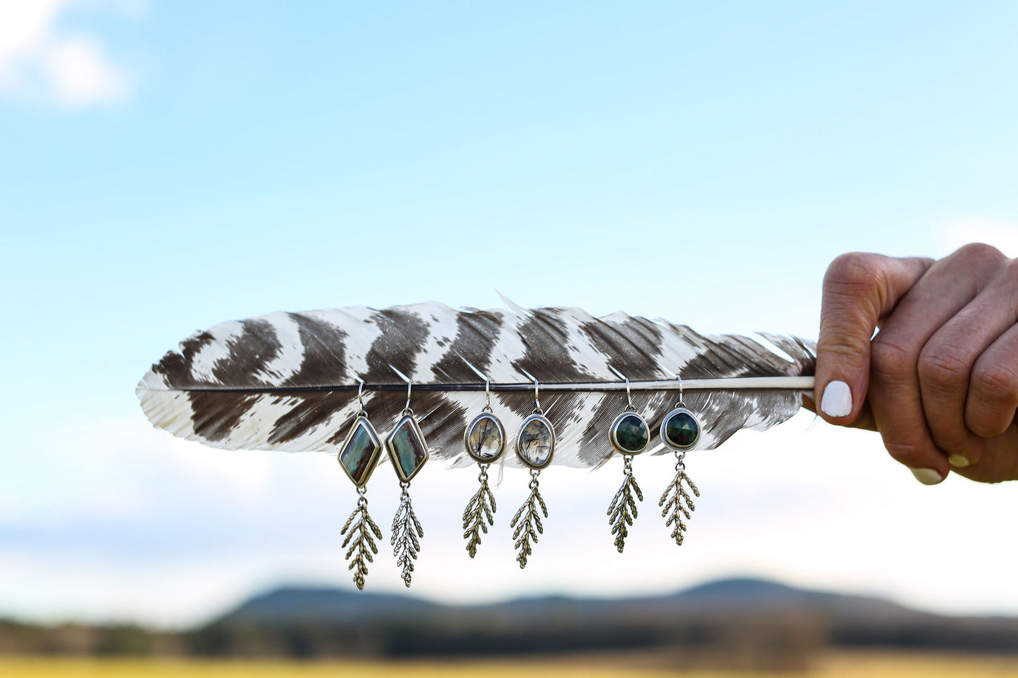 Boulder Opal Cedar Earrings