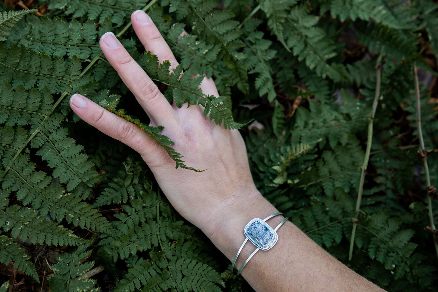 Fossilized Coral Cuff Bracelet