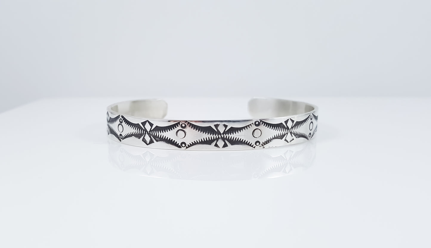 Hand Stamped Southwestern Cuff Bracelet