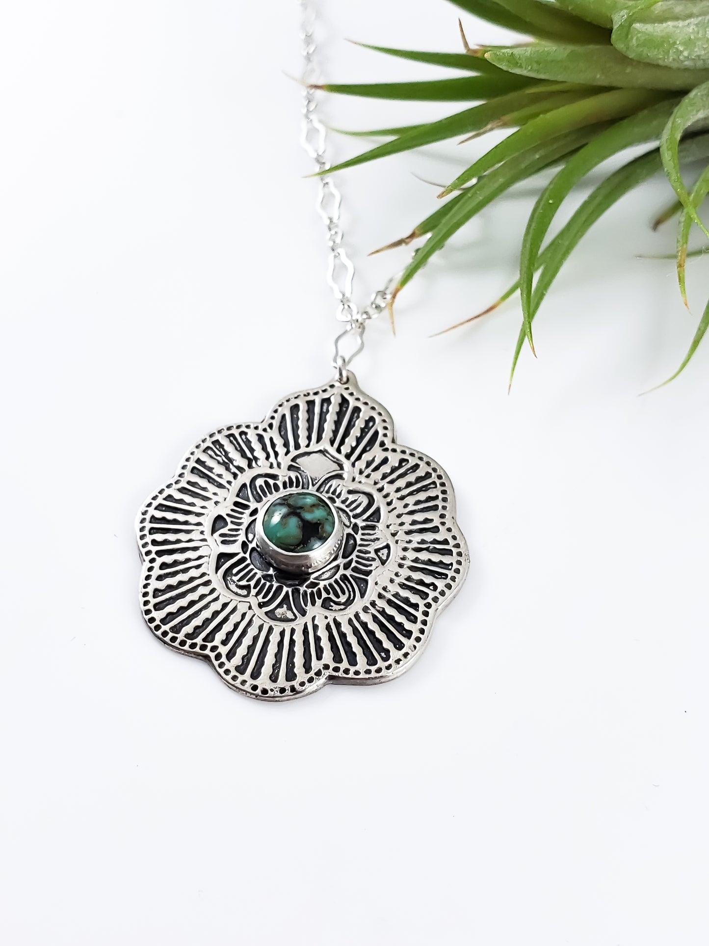 New Lander Turquoise Mandala Necklace