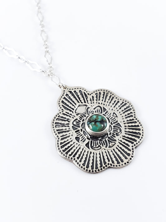 New Lander Turquoise Mandala Necklace