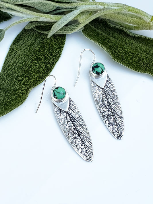 New Lander Turquoise Sage Earrings