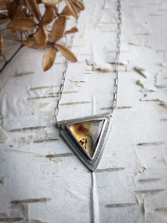 Triangle Montana Agate Necklace
