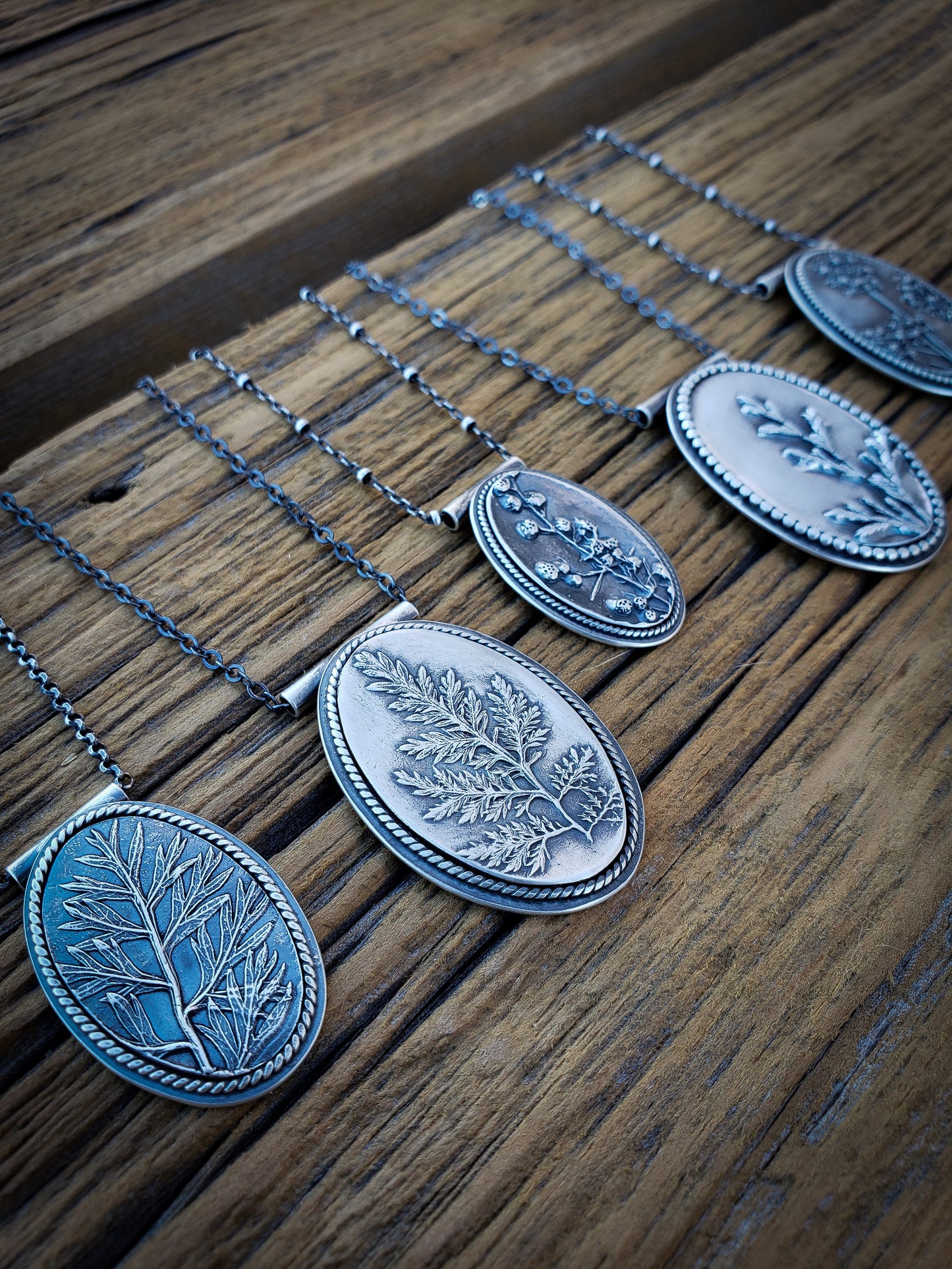 Botanical Picture Frame Necklace- Style 3