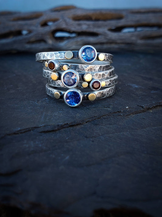 Rustic Mixed Metal Stacking Rings
