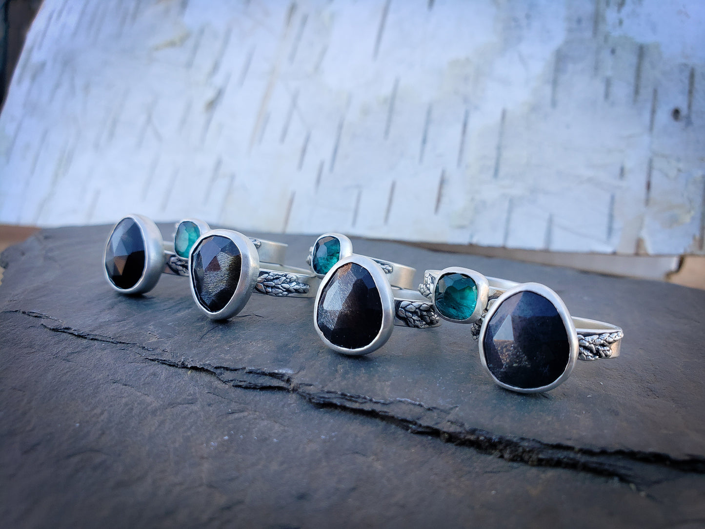 Chocolate Moonstone Juniper Ring