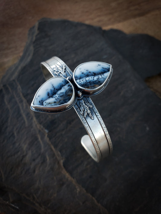 Dendritic Opal Juniper Cuff Bracelet