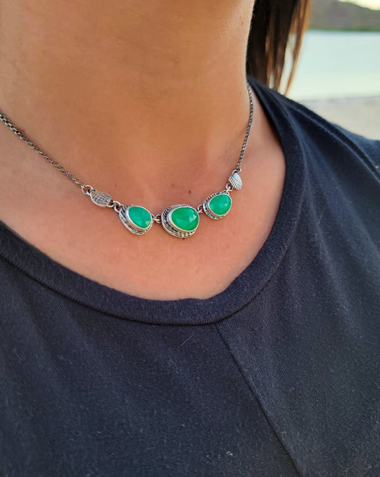 "Balandra" Chrysoprase Necklace