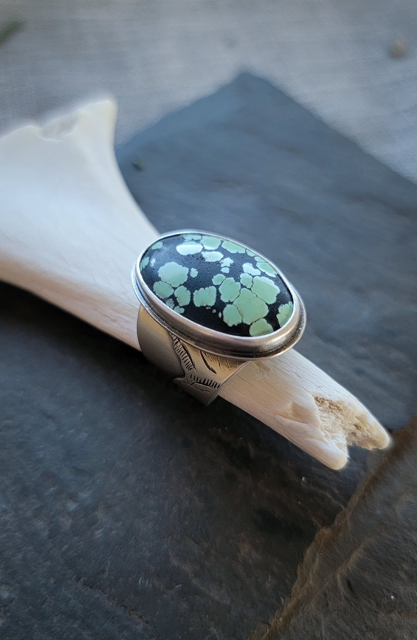 Giraffe Turquoise "Cascades" Ring
