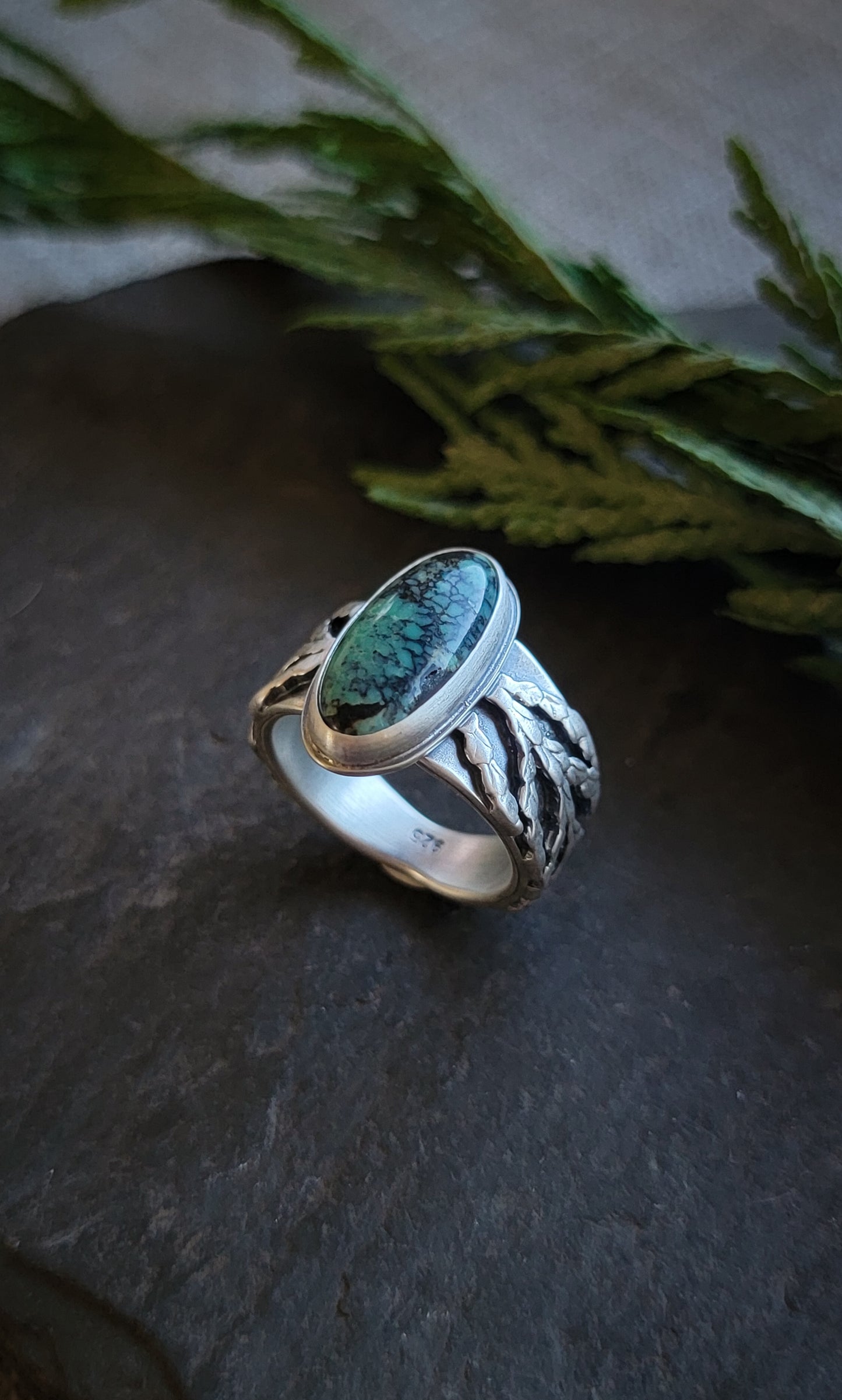 New Lander Turquoise Cedar Ring