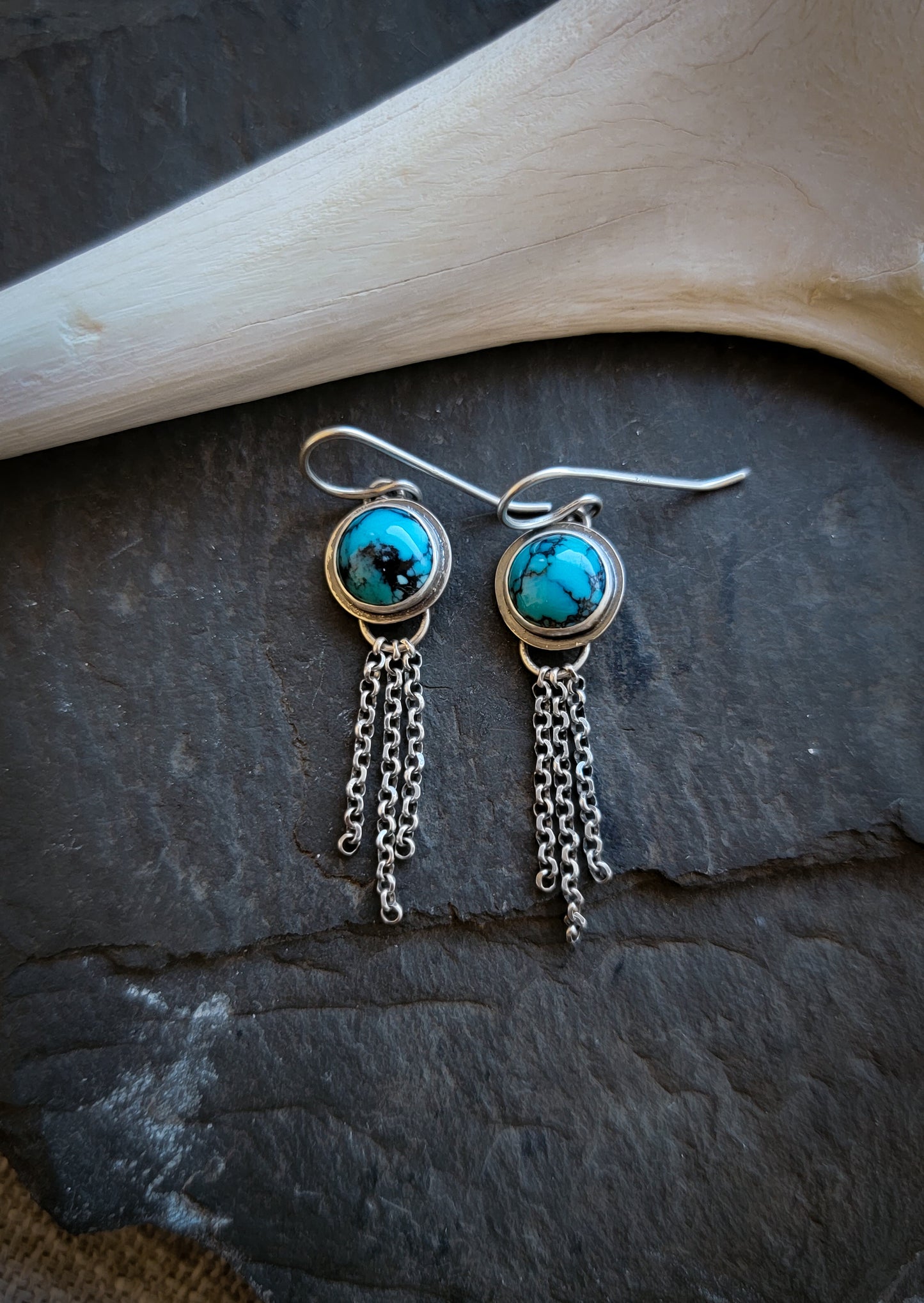 Turquoise Tassel Earrings