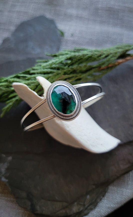 Emerald Cuff Bracelet