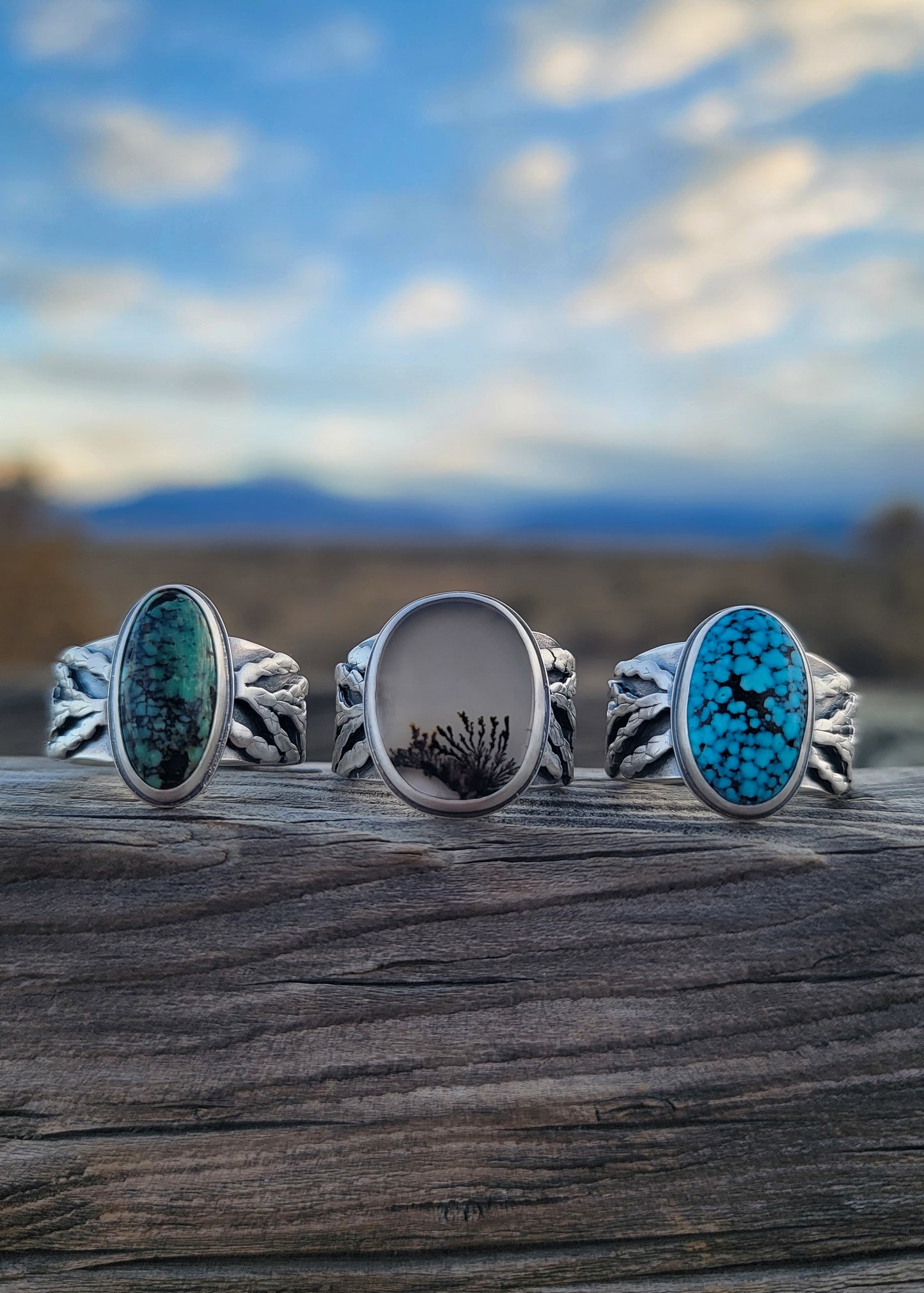 Dendritic Agate Cedar Ring