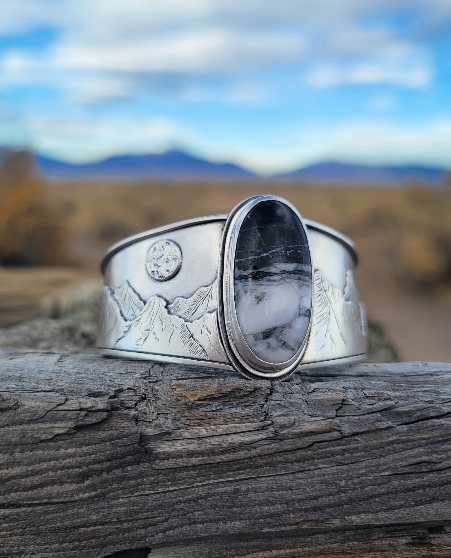 White Buffalo Turquoise Cascades Cuff Bracelet