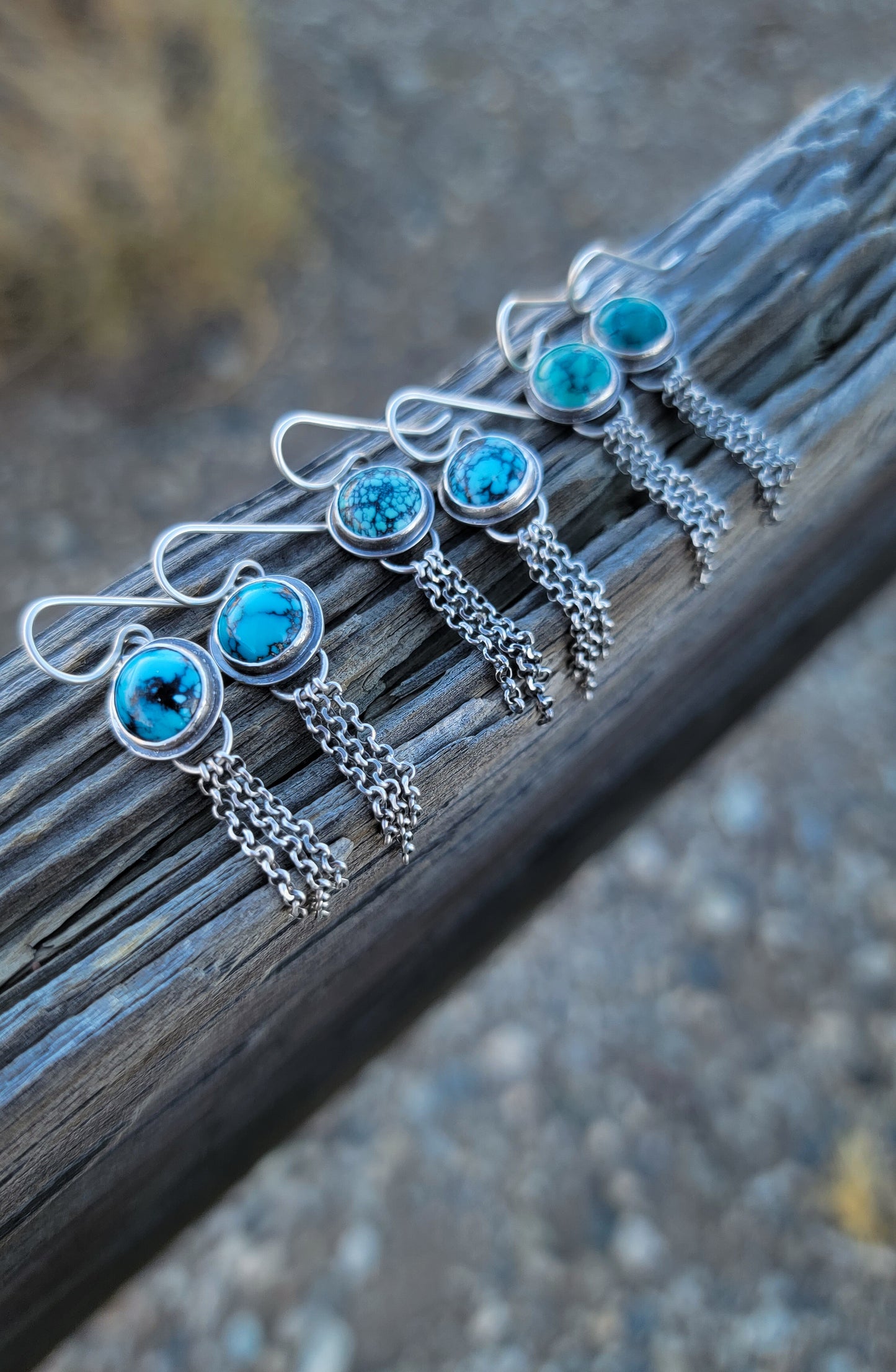 Turquoise Tassel Earrings