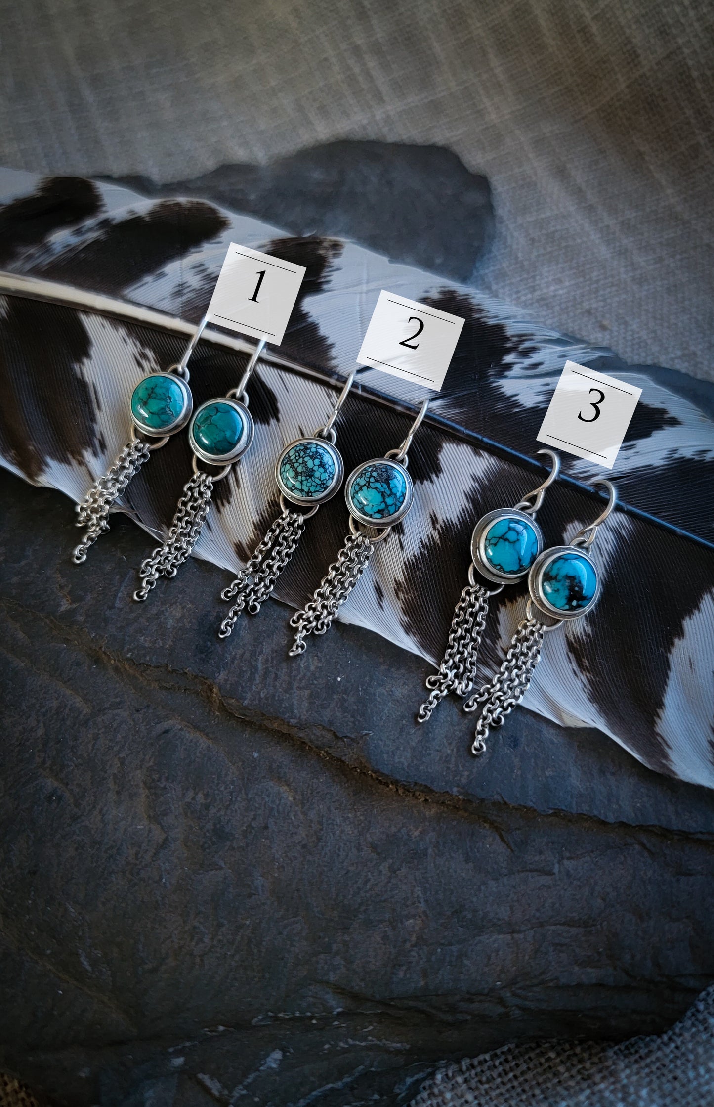 Turquoise Tassel Earrings