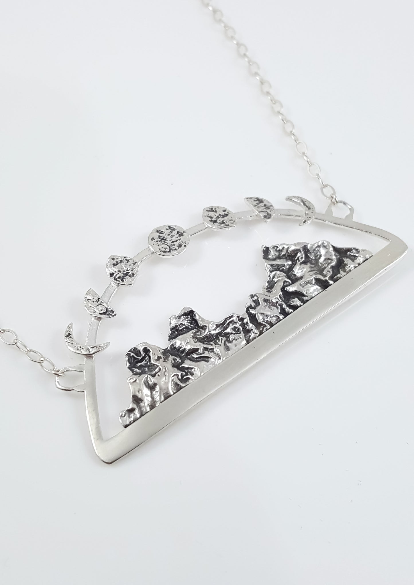 Phases of the Moon Mountain Range Necklace