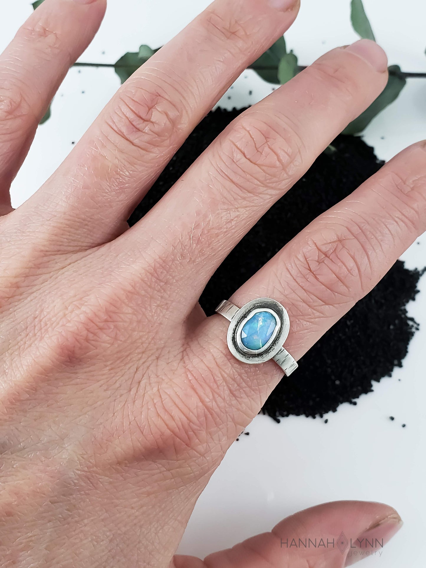 Rose Cut Opal Ring