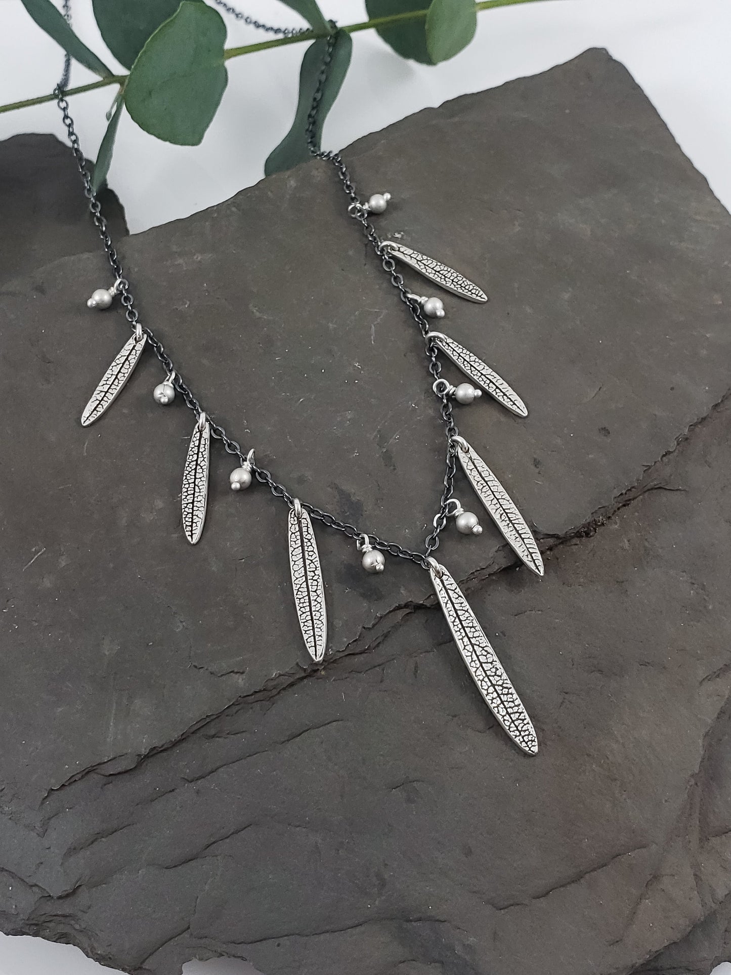 Rosemary Leaf Bib Necklace