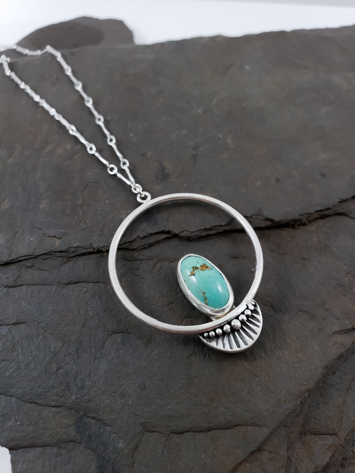 Turquoise Hoop Necklace
