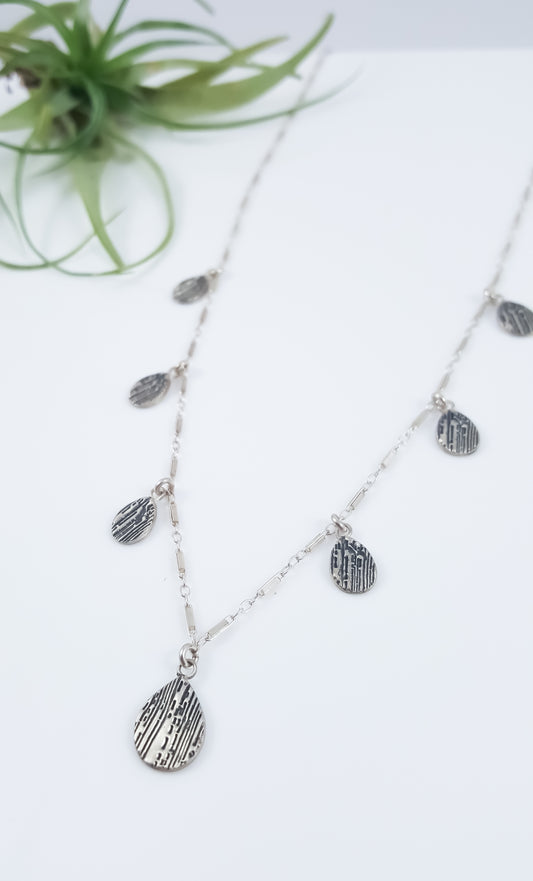 Wood Grain Multi Drop Necklace