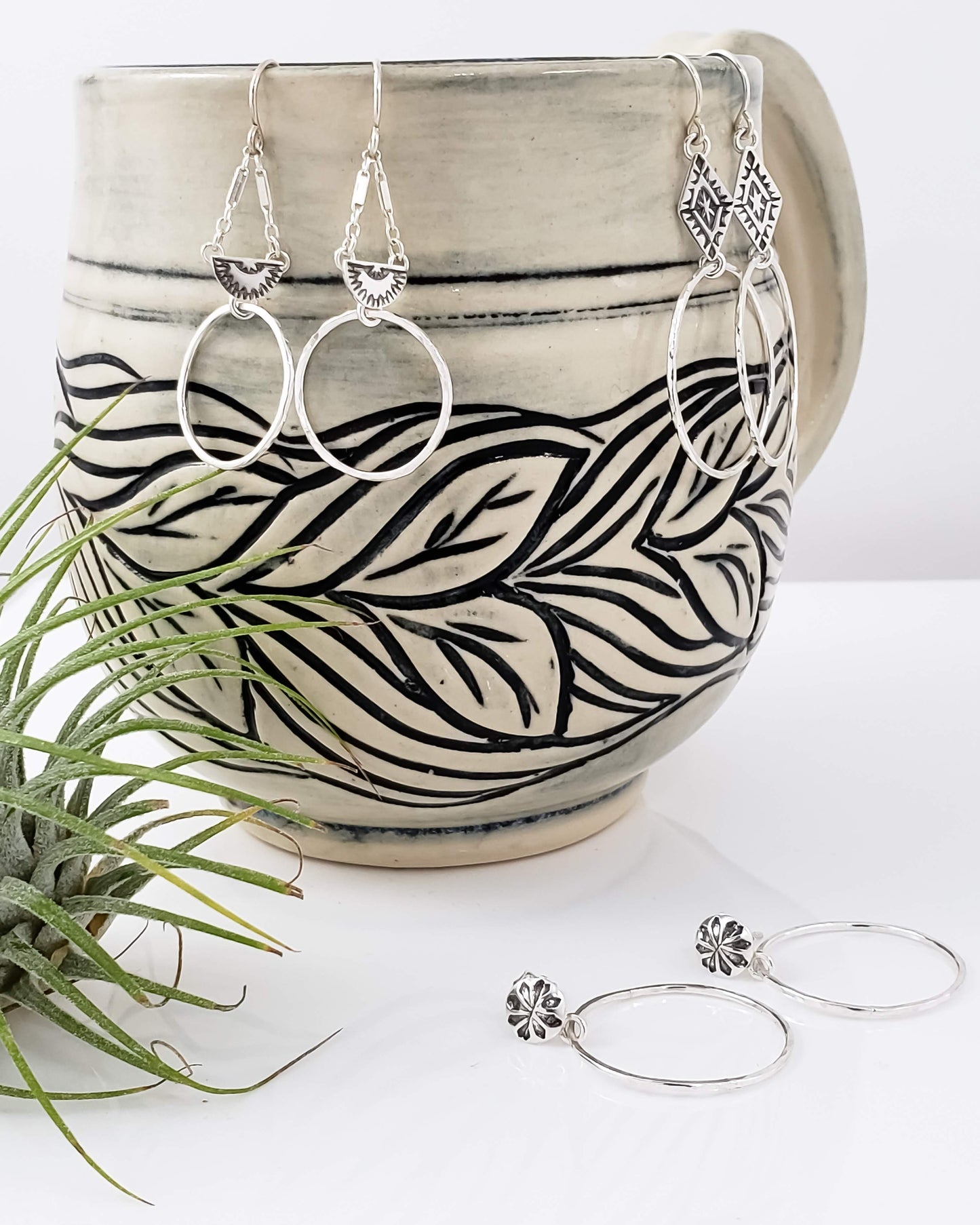 Southwestern Hand Stamped Earrings- Reserved for Christina