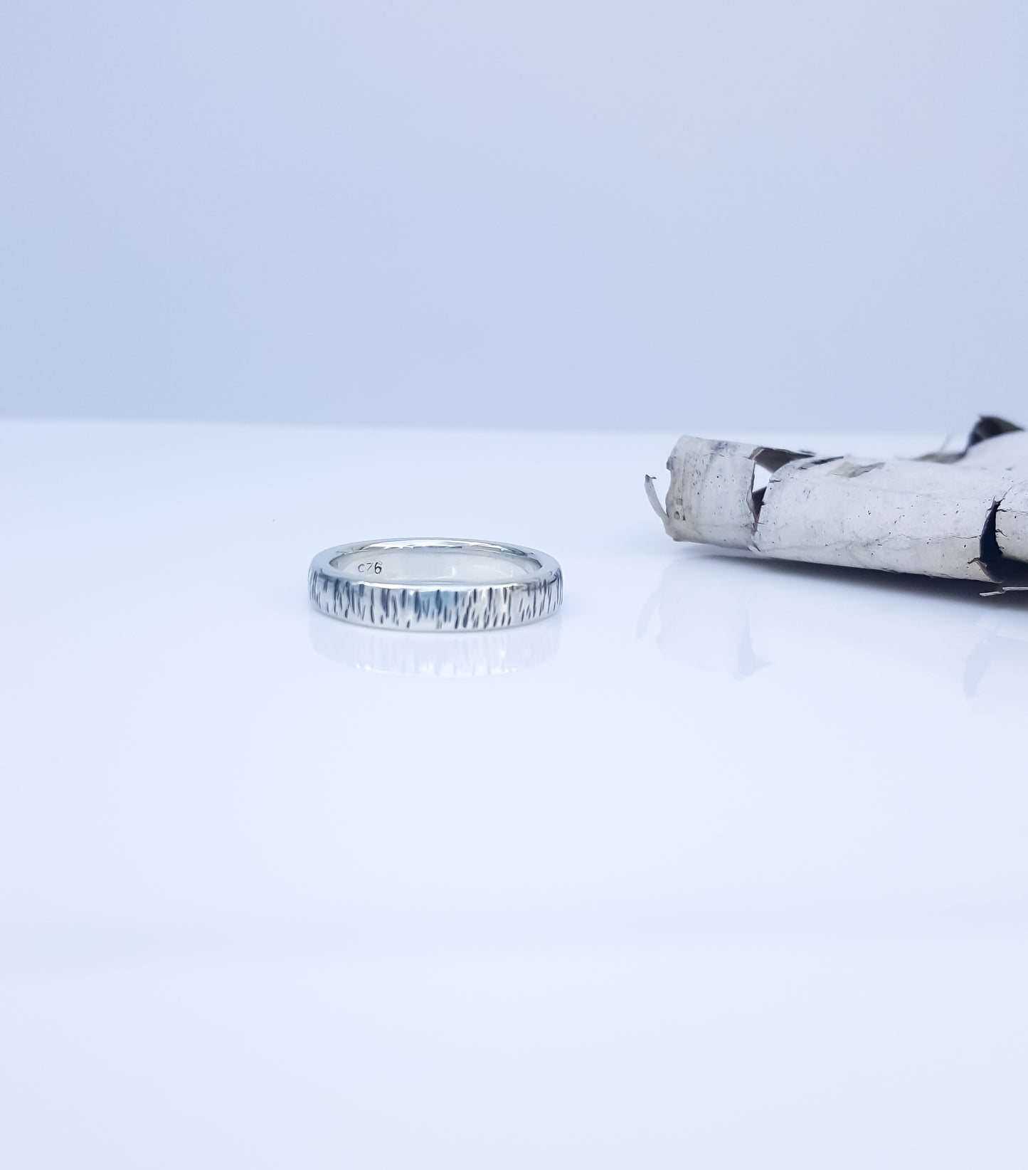 Birch Bark Textured Ring -Custom Order